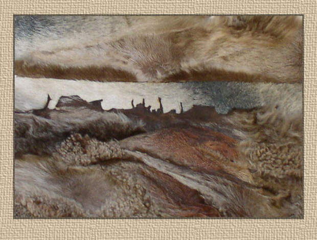 Картины из меха и трикотажа Елены Шмелёвой