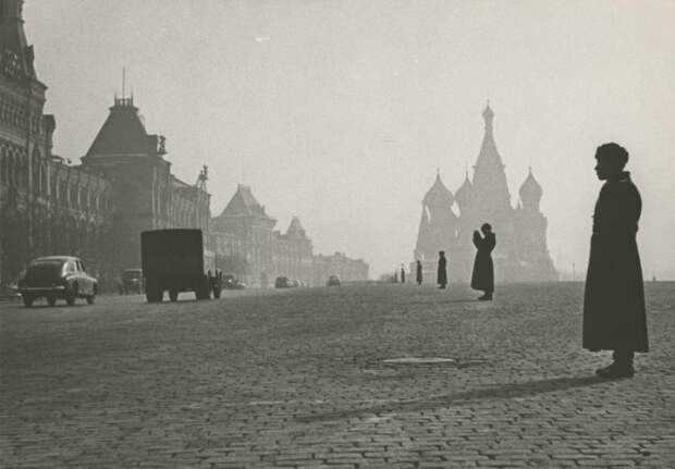 Красная площадь утром. СССР, 1960 год.