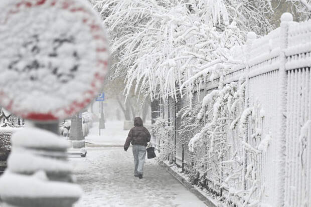 В Москве вновь пошел сильный снег