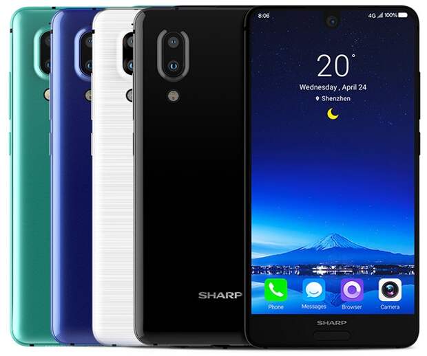 Sharp Aquos S2: смартфон с безрамочным дисплеем и самым узким сканером отпечатков пальцев