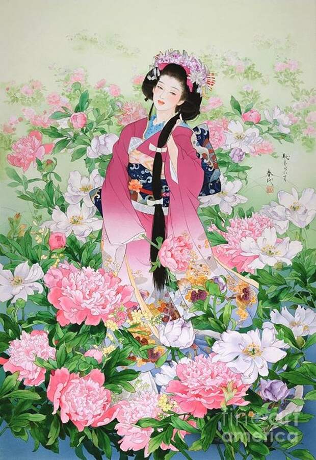 Японская художница Харуё Морита Харуё Морита, живопись, искусство, творчество, художница, японская