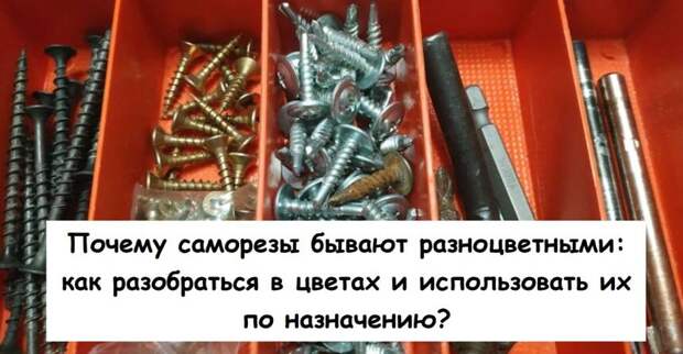 Почему саморезы бывают разноцветными: как разобраться в цветах и использовать их по назначению