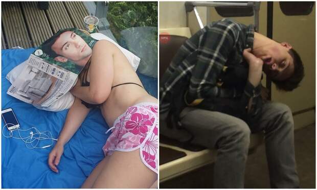 Сон — дело святое: люди, заснувшие в самых нелепых позах и местах