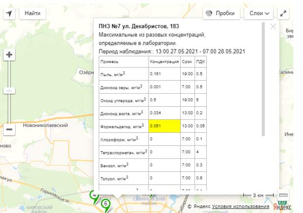 В Казани выявили превышение допустимой концентрации формальдегида в воздухе