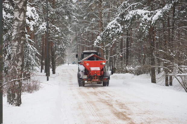 Из-за снегопада скорость на трассе «Неве» снизили до 70 километров в час