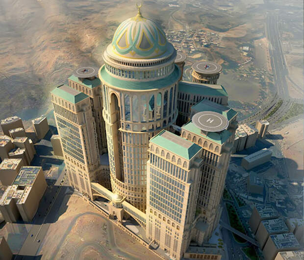 Гостиничный комплекс представляет собой  12 отдельных 44-этажных башен с вертолетными площадками на крыше. Стоять они буду вокруг центрального здания, купол которого выполнен в марокканском стиле.