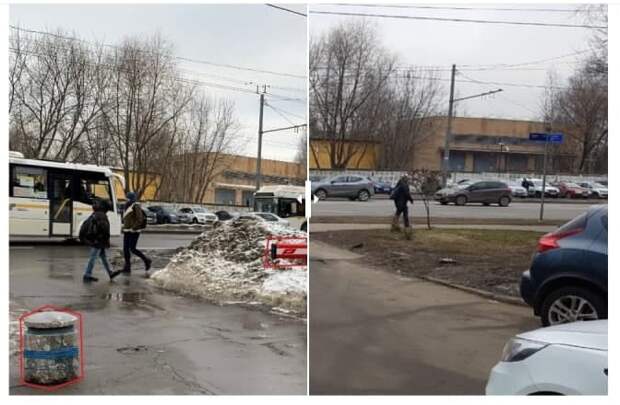 У магазина на Планерной демонтировали незаконный шлагбаум