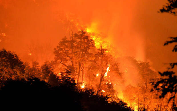 Пожар в Чили