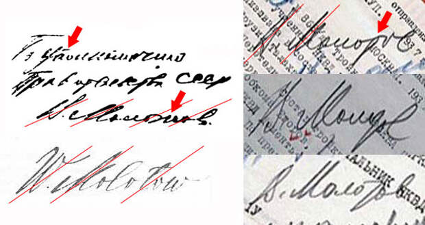 Подпись Молотова