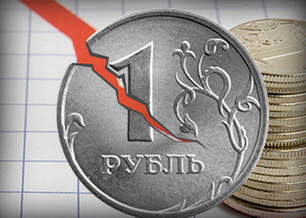 коллаж обвал рубля, структурная деградация, экономика|Фото: 