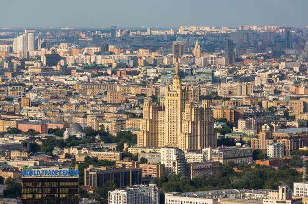 Виды Москвы с 75 этажа строящейся башни "Федерация" москва, башня, небоскреб, фото