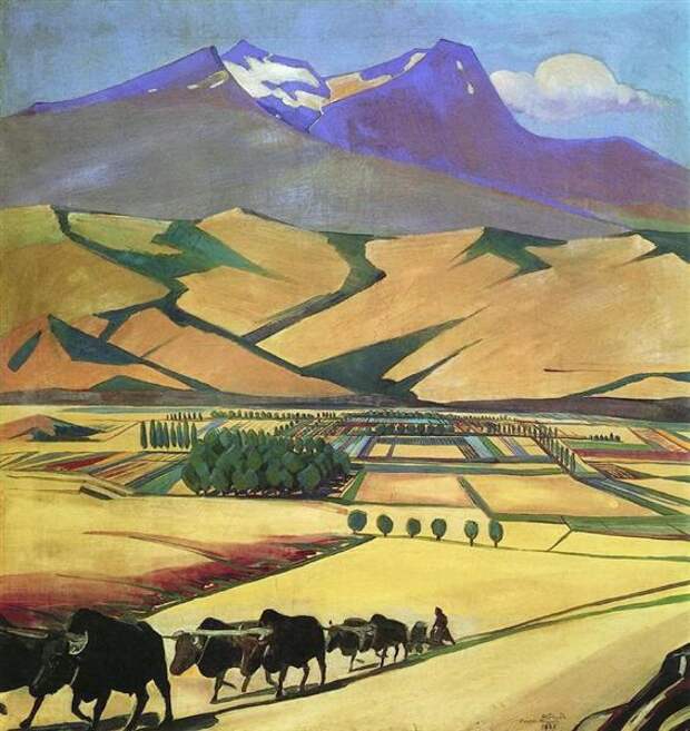 Mount Aragats, 1925 - Martiros Sarian - WikiArt.org