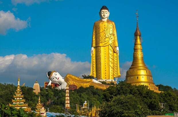 Будда Шакьямуни, 115,8 м. Мьянма в мире, высота, красота, люди, памятник, подборка, статуя, факты
