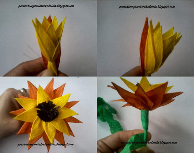 Декоративное панно с цветами из гофрированной бумаги (3) (700x552, 308Kb)