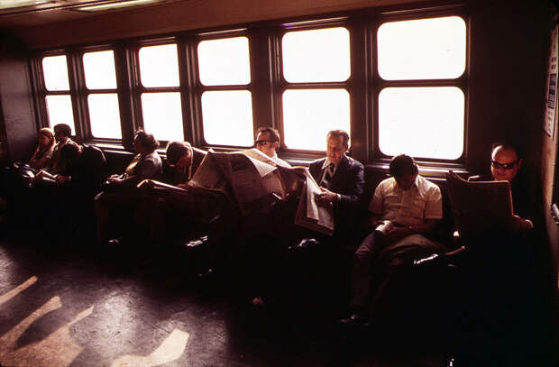 Пассажиры на Статен-Айленд Ферри, май 1973 года