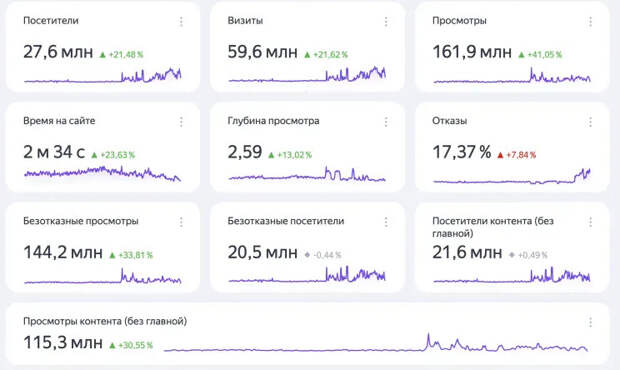 2024 год по данным Яндекс.Метрики