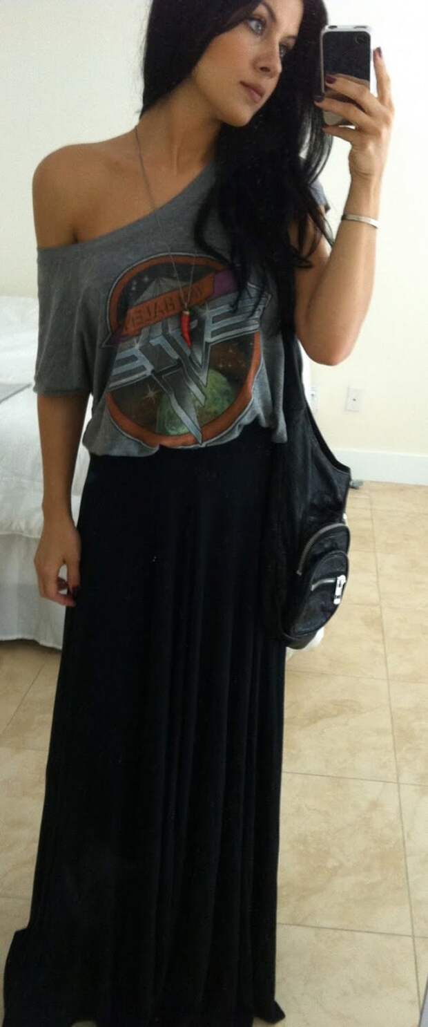 how to wear a maxi skirt
