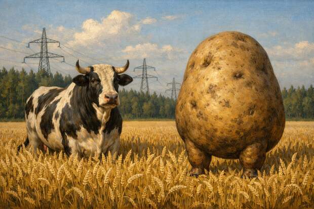 О мощном сельском хозяйстве России (на примере мяса и картофеля)