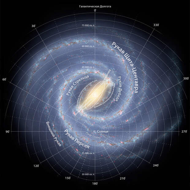 Компьютерная модель галактики Млечный путь