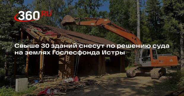 Свыше 30 зданий снесут по решению суда на землях Гослесфонда Истры