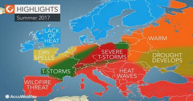 Рекордная жара, получившая название "Люцифер", поджаривает Европу глобальное потепление, град, жара, зима, лето, погода, прогноз погоды, снег