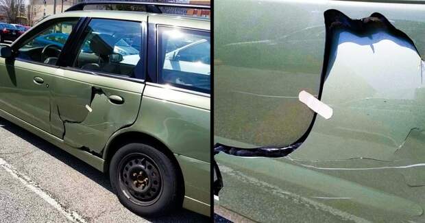 сломанная дверь авто