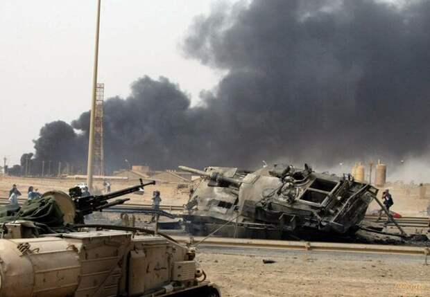Подбитый М1 "Абрамс" в Ираке. Картинка с сайта https://topwar.ru