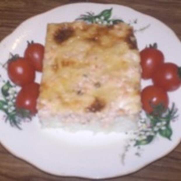 Вкусная рыбная запеканка с рисом
