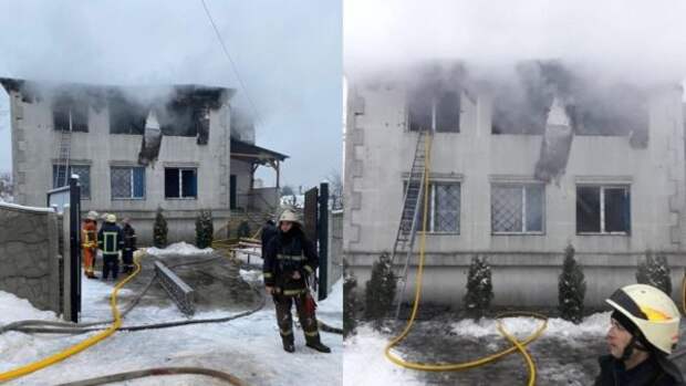 Пожар в Харькове 21 января