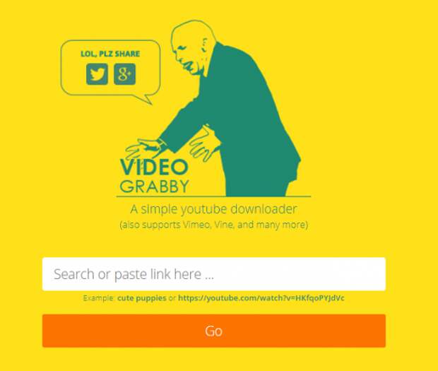 Video Grabby homepage