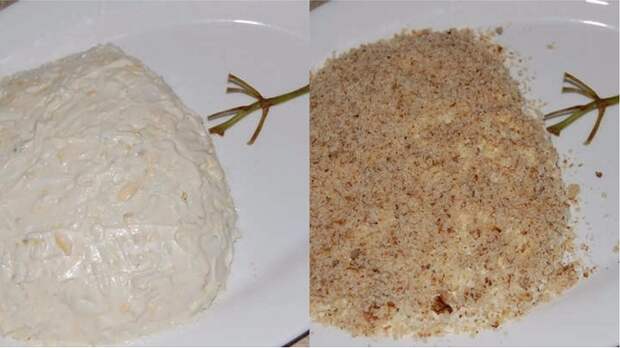 салат с виноградом и сыром чесноком