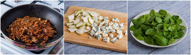 пикантный салат с орехами