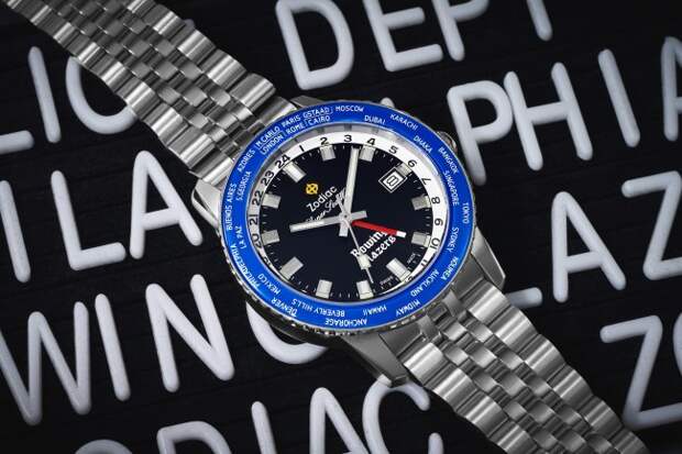Zodiac x Rowing Blazers Super Sea Wolf GMT World Time Automatic Watch