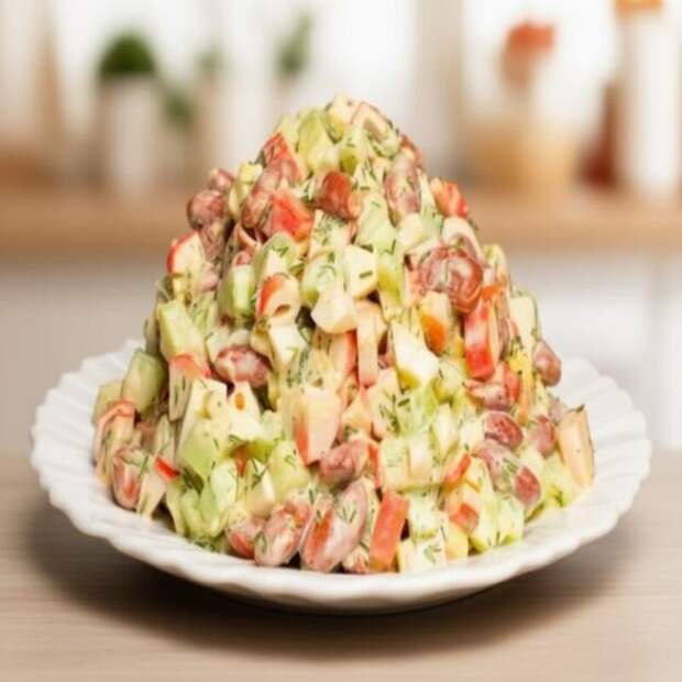 Забудьте про оливье! Салат «Неженка» с крабовыми палочками покорит всех — можно готовить без майонеза