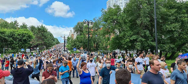 Митинг в поддержку Сергея Фургала в Хабаровске(2020)|Фото: Евгения Пустовит / ТАСС