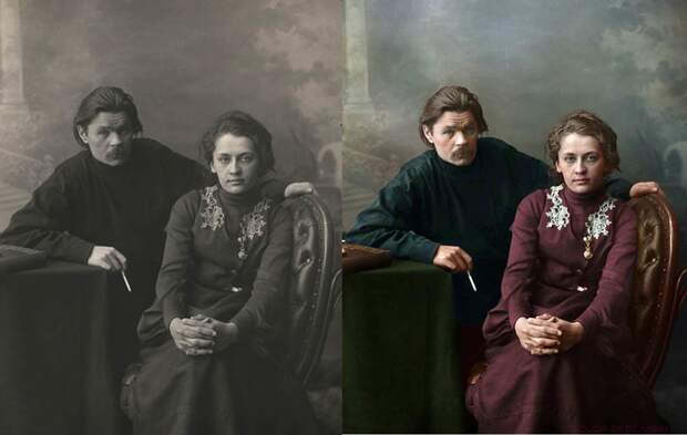 До и после: художница раскрасила портреты известных писателей (ФОТО)
