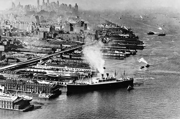 Порт Гамбурга, 1930-е годы