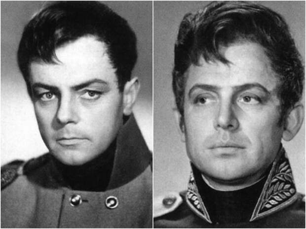 Фотопробы Кирилла Лаврова и Иннокентия Смоктуновского на роль Андрея Болконского.