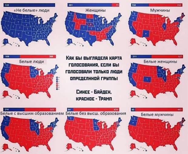 Как бы выглядела карта голосования, если бы голосовали только люди определенной группы