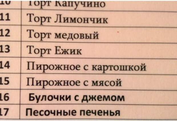 Сумасшедшие ресторанные меню