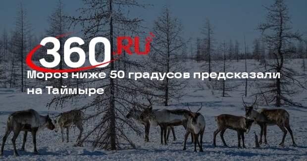 Мороз ниже 50 градусов предсказали на Таймыре