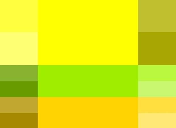 сочетание желтого и зеленого