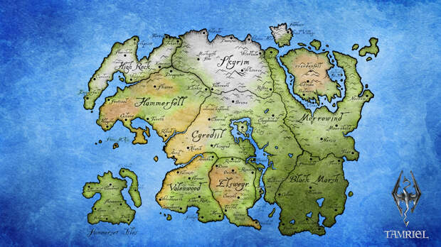 6. Мир The Elder Scrolls. Несуществующие миры, карты, фэнтези
