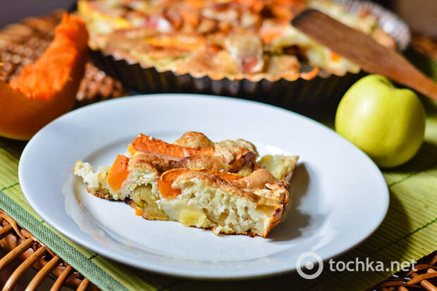 Тыквенный пирог с яблоками: вкусно и очень полезно