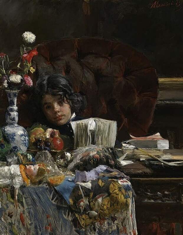 художник Антонио Манчини (Antonio Mancini) картины – 08