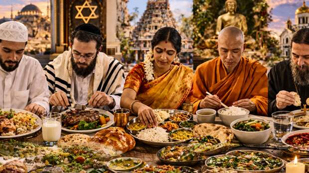Еда и вера: необычные пищевые запреты в разных мировых религиях