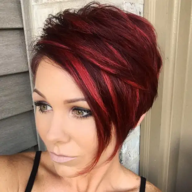 Красные волосы на женщинах 40-50 лет фото 1