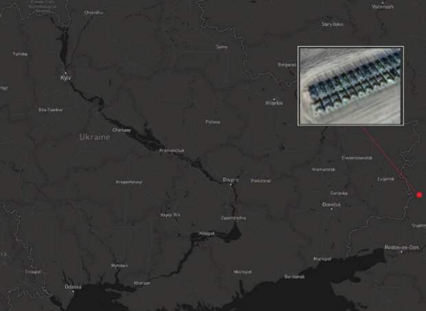 Тут указано карточное положение череды снимков на местности.