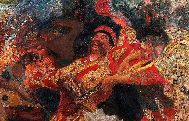 Фрагмент картины Илья Репина «Гопак» (1926-1930)