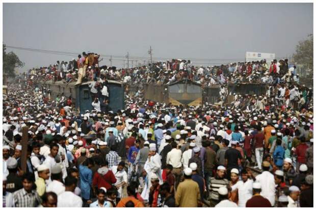 Еще одна густонаселенная страна - Индия интересное, люди, масса, перенаселение, скопление, толпа